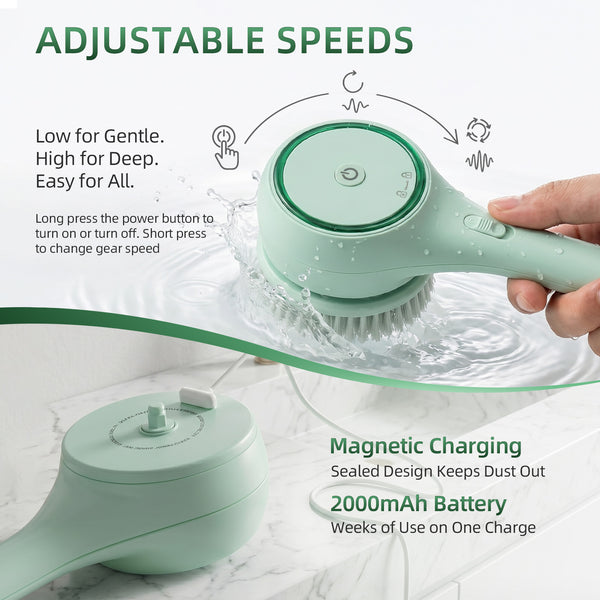 Electric Dry Brushing Body Brush for Lymphatic Drainage