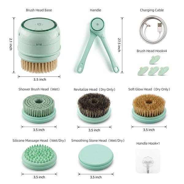 Electric Dry Brushing Body Brush for Lymphatic Drainage
